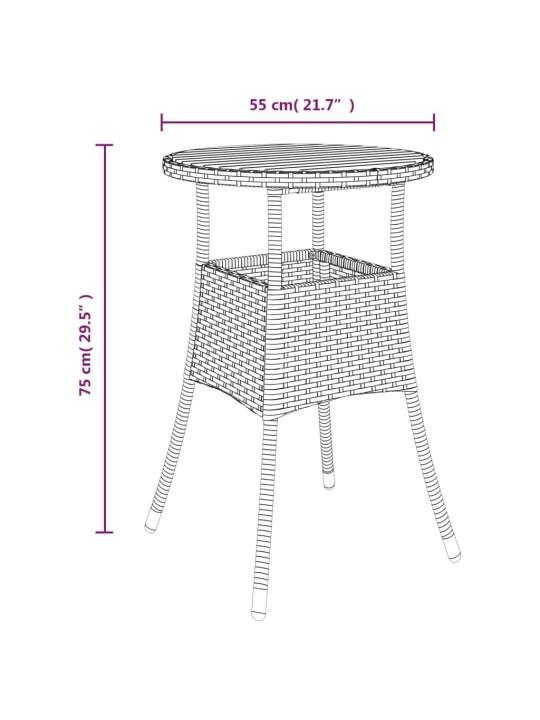 Sodo bistro komplektas su pagalvėmis, 5 dalių, juodas, ratanas