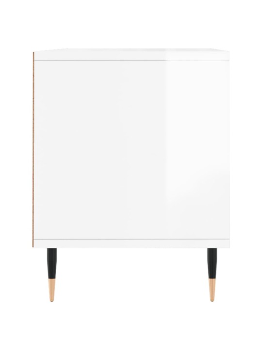 Televizoriaus spintelė, balta, 100x34,5x44,5cm, mediena, blizgi