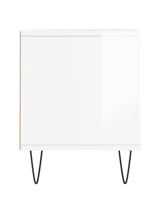 Televizoriaus spintelė, balta, 100x34,5x44,5cm, mediena, blizgi