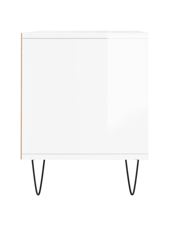 Televizoriaus spintelė, balta, 100x34,5x44,5cm, mediena, blizgi