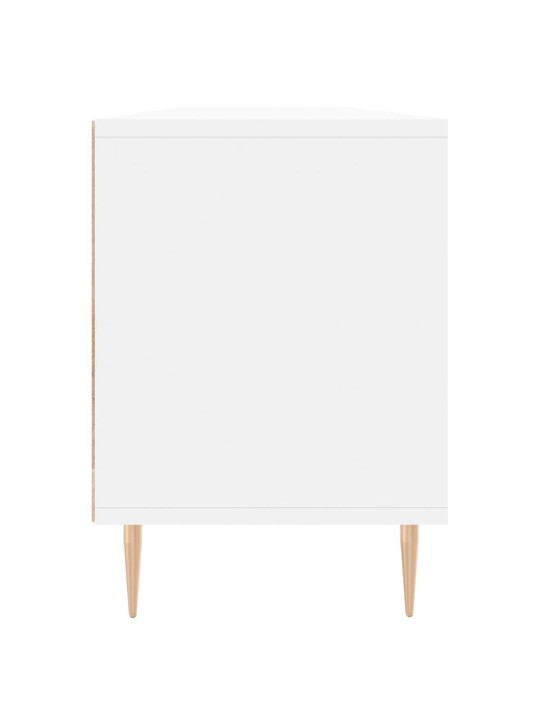 Televizoriaus spintelė, balta, 150x30x44,5cm, apdirbta mediena