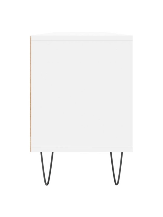 Televizoriaus spintelė, balta, 150x30x44,5cm, apdirbta mediena