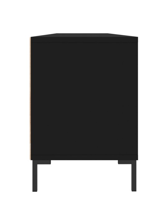 Televizoriaus spintelė, juoda, 150x30x44,5cm, apdirbta mediena