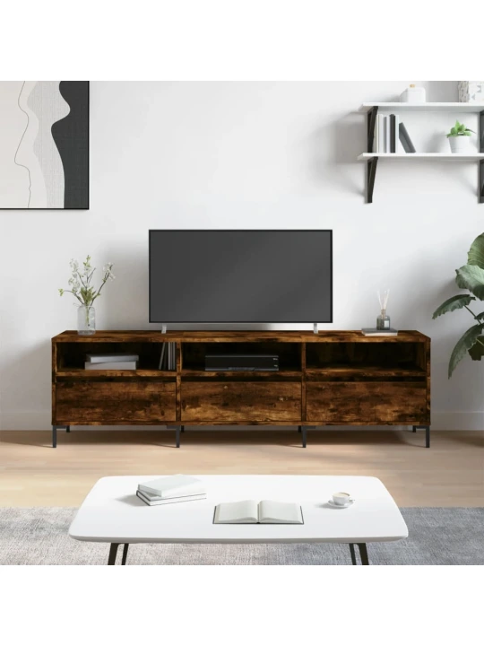 Televizoriaus spintelė, dūminio ąžuolo, 150x30x44,5cm, mediena