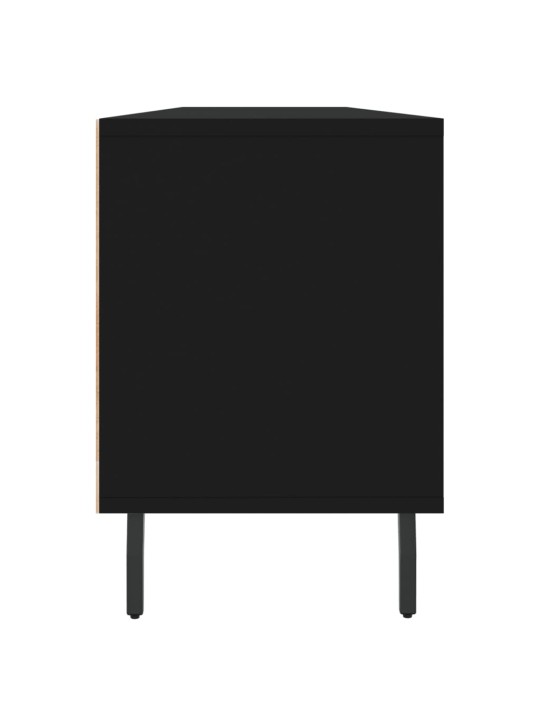 Televizoriaus spintelė, juoda, 150x30x44,5cm, apdirbta mediena