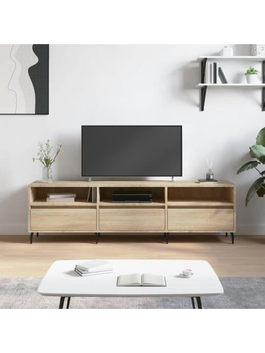 Televizoriaus spintelė, ąžuolo, 150x30x44,5cm, apdirbta mediena
