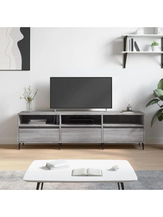 Televizoriaus spintelė, pilka ąžuolo, 150x30x44,5cm, mediena