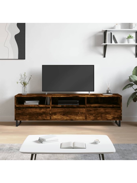 Televizoriaus spintelė, dūminio ąžuolo, 150x30x44,5cm, mediena