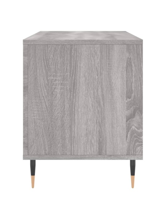 Vinilinių plokštelių spintelė, pilka, 100x38x48cm, mediena