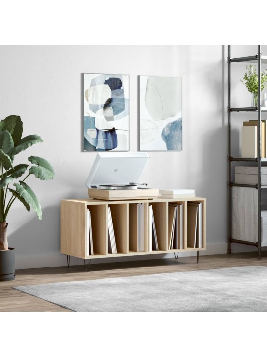 Vinilinių plokštelių spintelė, ąžuolo, 100x38x48cm, mediena