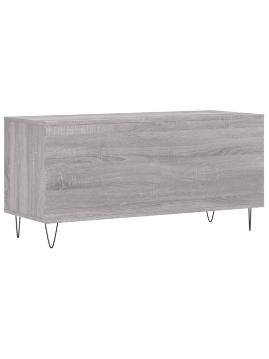 Vinilinių plokštelių spintelė, pilka, 100x38x48cm, mediena
