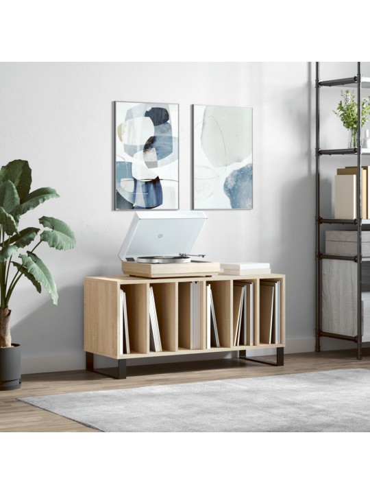 Vinilinių plokštelių spintelė, ąžuolo, 100x38x48cm, mediena