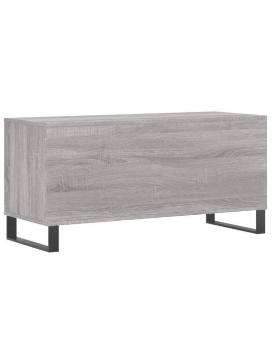 Vinilinių plokštelių spintelė, pilka, 100x38x48cm, mediena