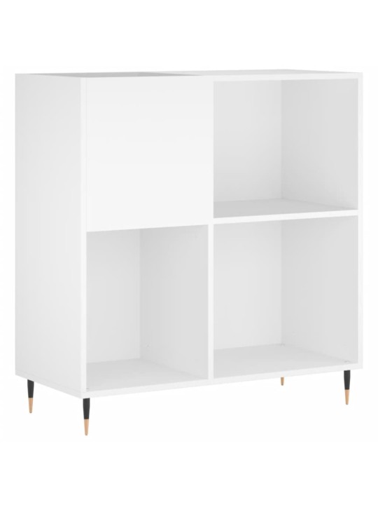 Vinilinių plokštelių spintelė, balta, 84,5x38x89cm, mediena