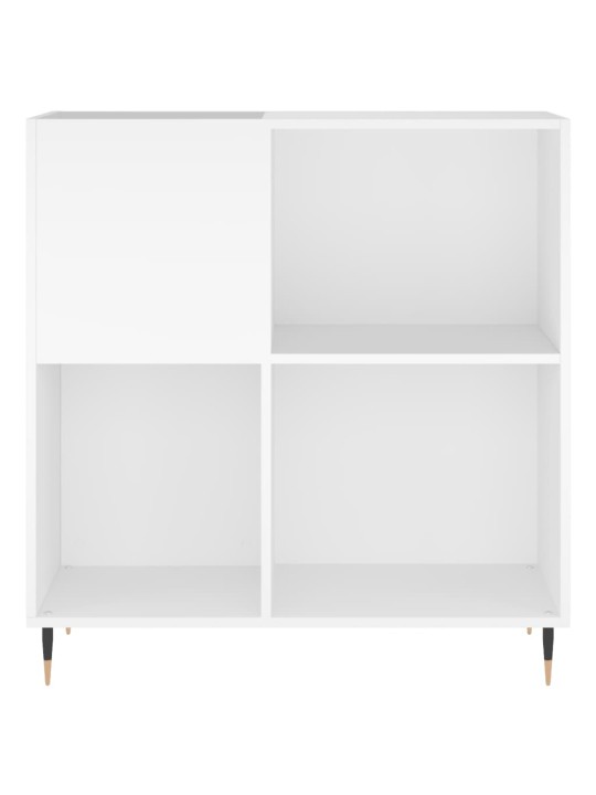 Vinilinių plokštelių spintelė, balta, 84,5x38x89cm, mediena