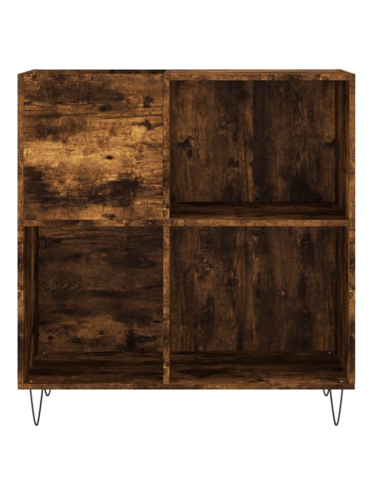 Vinilinių plokštelių spintelė, dūminė, 84,5x38x89cm, mediena