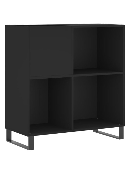 Vinilinių plokštelių spintelė, juoda, 84,5x38x89cm, mediena