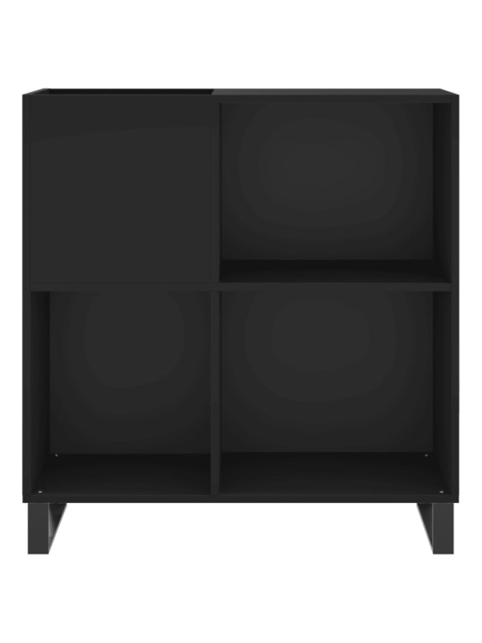 Vinilinių plokštelių spintelė, juoda, 84,5x38x89cm, mediena