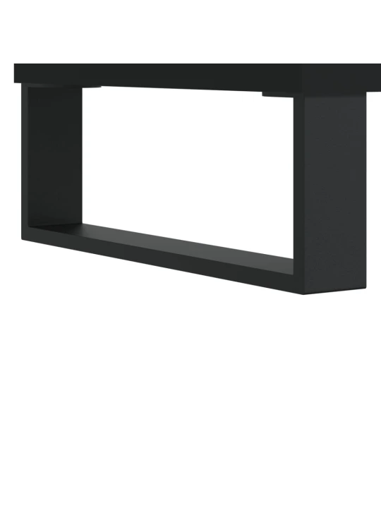 Vinilinių plokštelių spintelė, juoda, 84,5x38x89cm, mediena