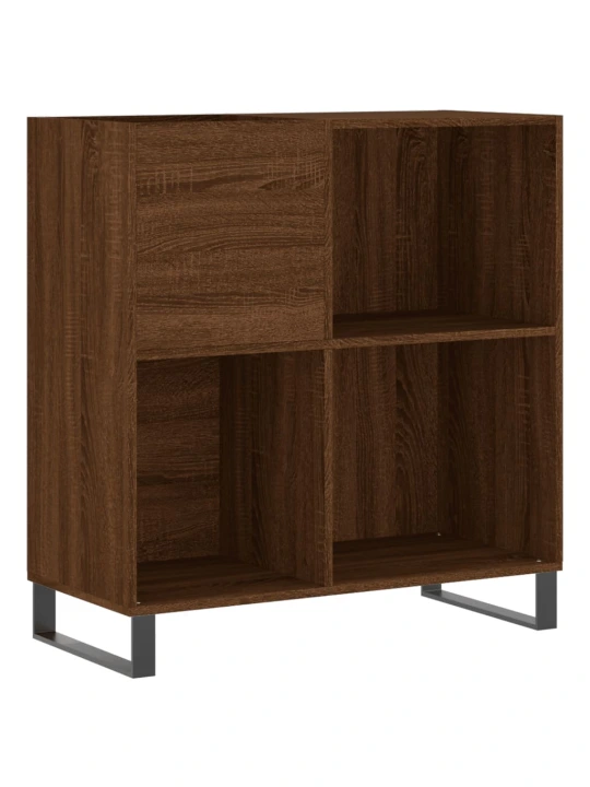 Vinilinių plokštelių spintelė, ruda, 84,5x38x89cm, mediena