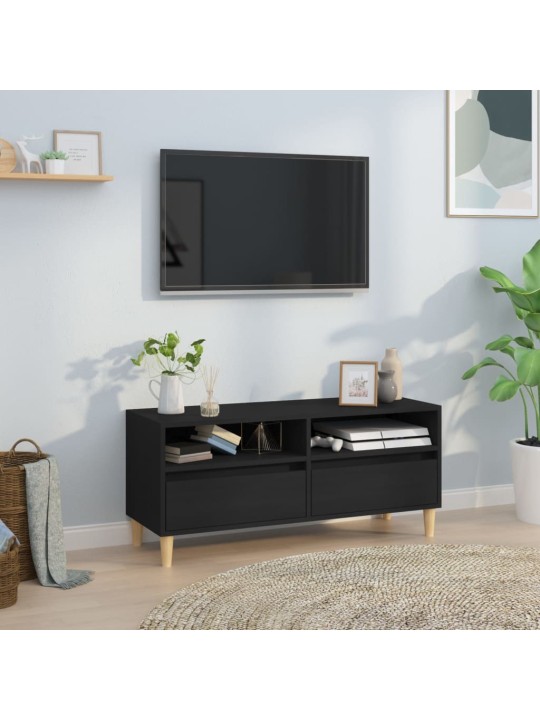 Televizoriaus spintelė, juoda, 100x34,5x44,5cm, mediena