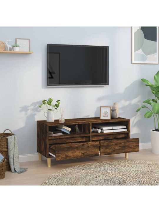 Televizoriaus spintelė, dūminė, 100x34,5x44,5cm, mediena