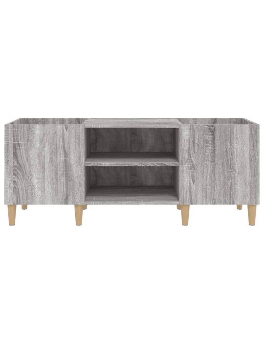 Vinilinių plokštelių spintelė, pilka, 121x38x48cm, mediena