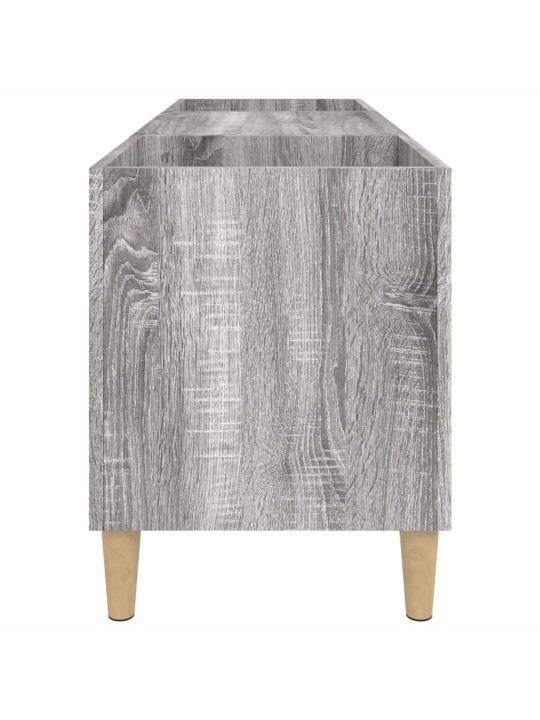 Vinilinių plokštelių spintelė, pilka, 121x38x48cm, mediena