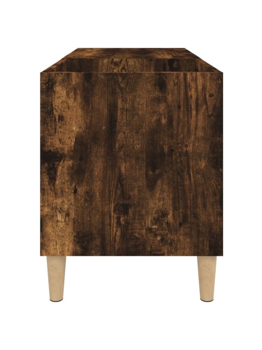 Vinilinių plokštelių spintelė, dūminė, 84,5x38x48cm, mediena