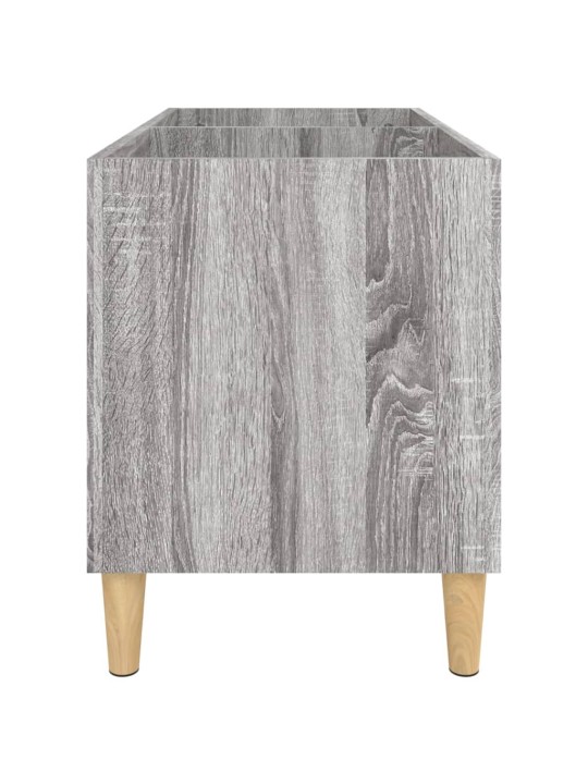 Vinilinių plokštelių spintelė, pilka, 74,5x38x48cm, mediena