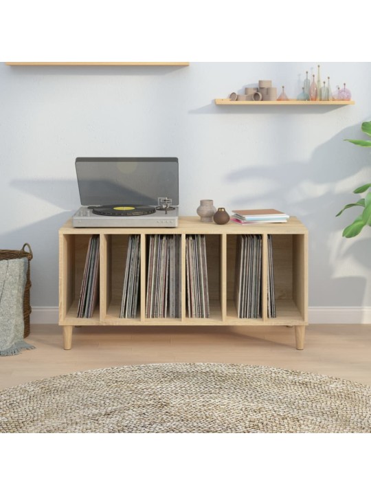 Vinilinių plokštelių spintelė, ąžuolo, 100x38x48cm, mediena