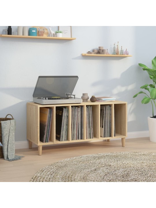 Vinilinių plokštelių spintelė, ąžuolo, 100x38x48cm, mediena