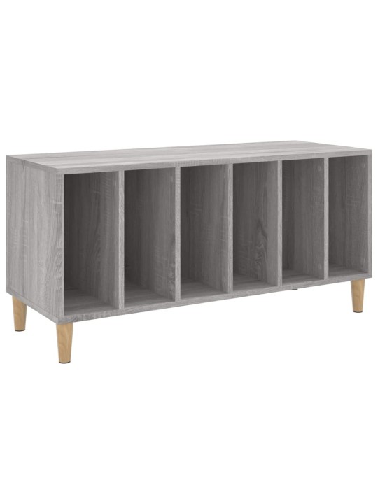 Vinilinių plokštelių spintelė, pilka, 100x38x48cm, mediena