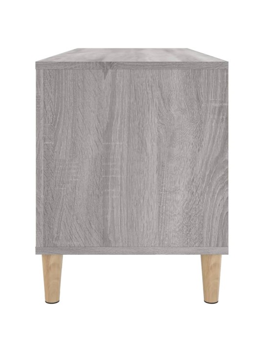 Vinilinių plokštelių spintelė, pilka, 100x38x48cm, mediena