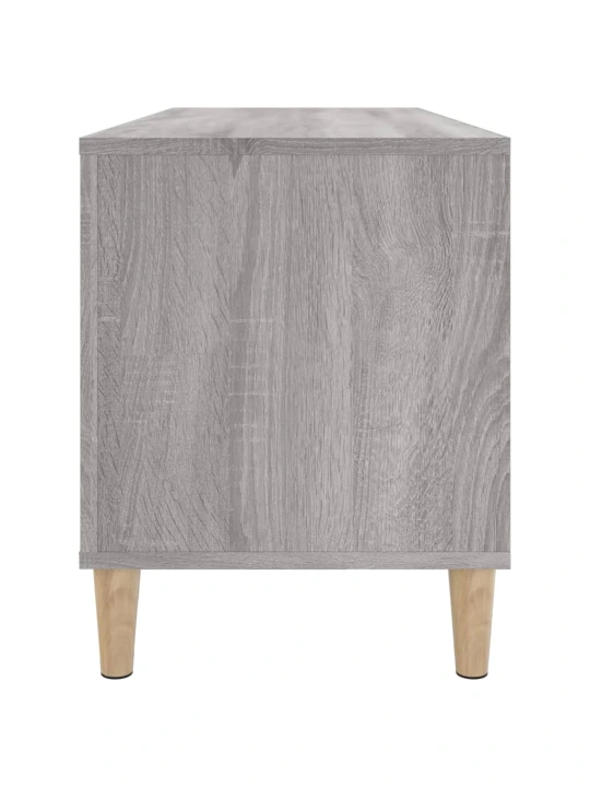 Vinilinių plokštelių spintelė, pilka, 100x38x48cm, mediena