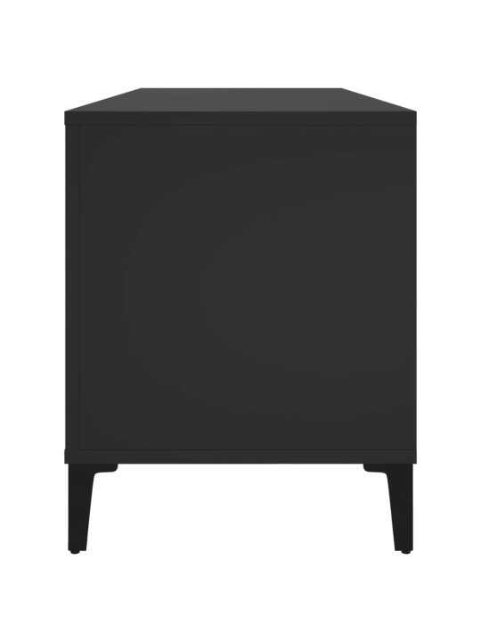 Vinilinių plokštelių spintelė, juoda, 100x38x48cm, mediena