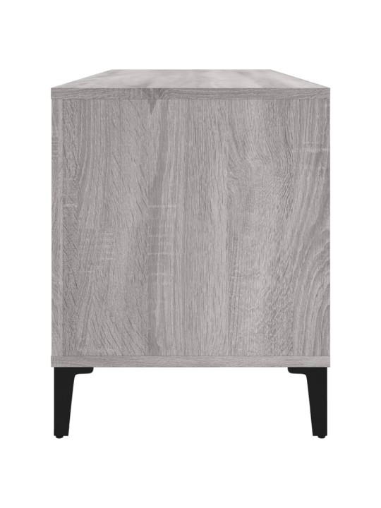 Vinilinių plokštelių spintelė, pilka, 100x38x48cm, mediena