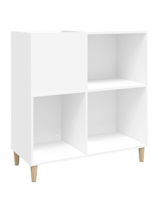 Vinilinių plokštelių spintelė, balta, 84,5x38x89cm, mediena