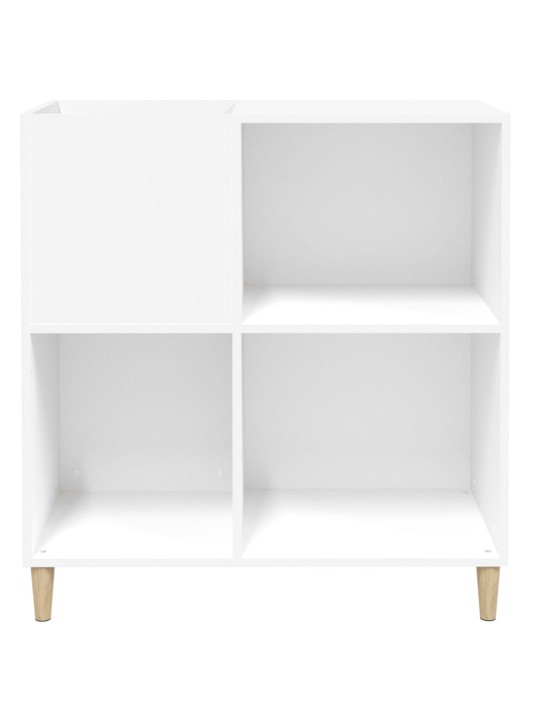 Vinilinių plokštelių spintelė, balta, 84,5x38x89cm, mediena