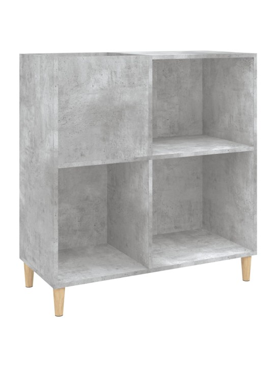 Vinilinių plokštelių spintelė, betono, 84,5x38x89cm, mediena