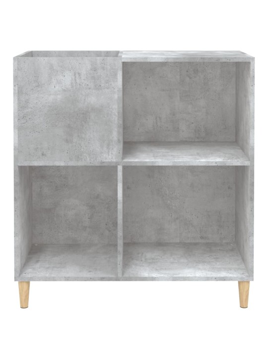 Vinilinių plokštelių spintelė, betono, 84,5x38x89cm, mediena