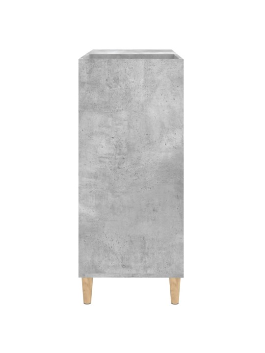 Vinilinių plokštelių spintelė, betono, 84,5x38x89cm, mediena