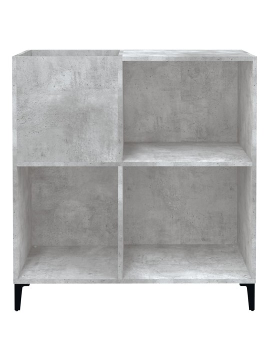 Vinilinių plokštelių spintelė, betono, 84,5x38x89cm, mediena