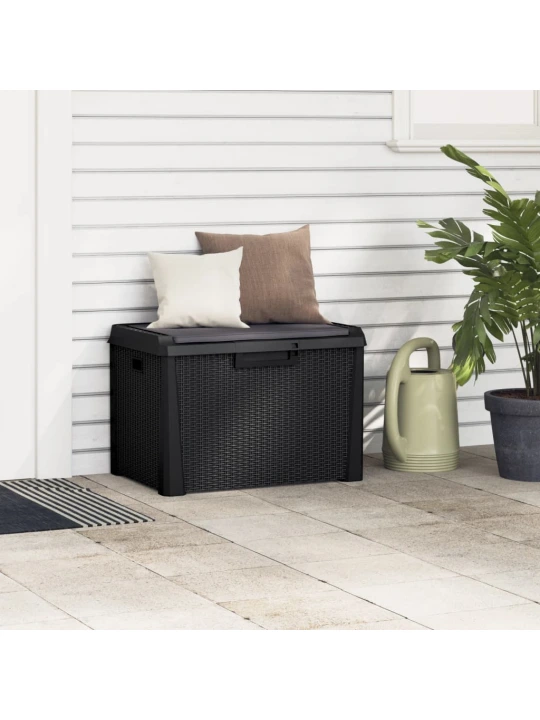 Sodo daiktadėžė su sėdynės pagalvėle, antracito, 125l, PP