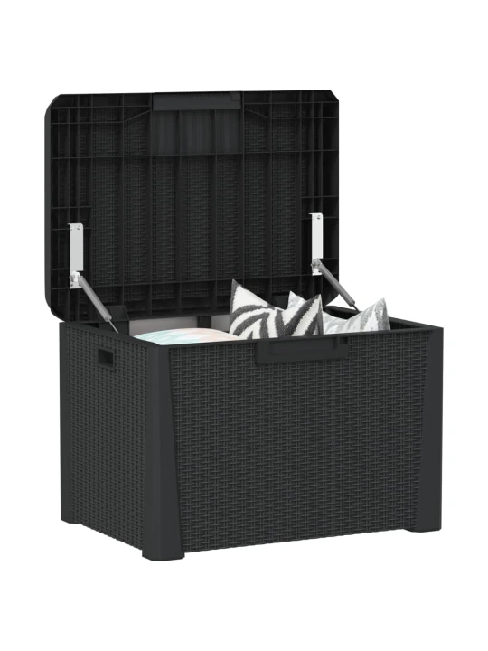 Sodo daiktadėžė su sėdynės pagalvėle, antracito, 125l, PP