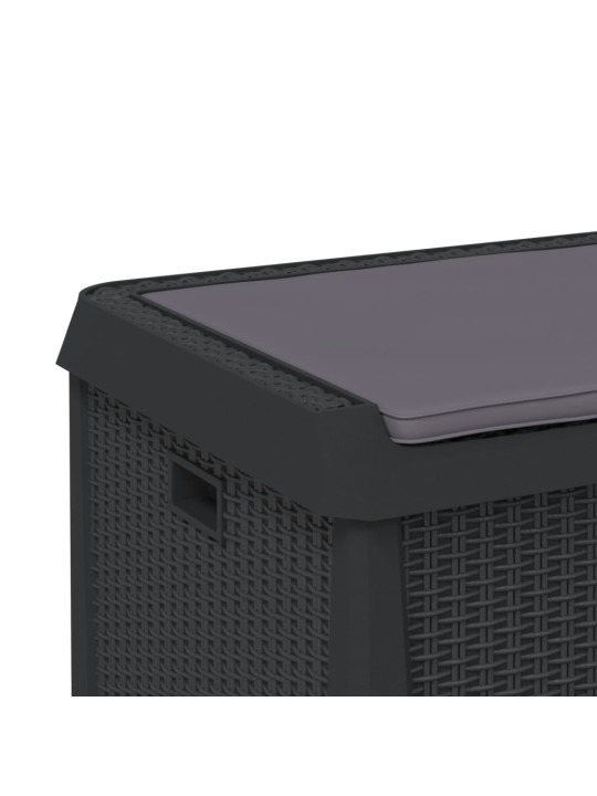 Sodo daiktadėžė su sėdynės pagalvėle, antracito, 125l, PP