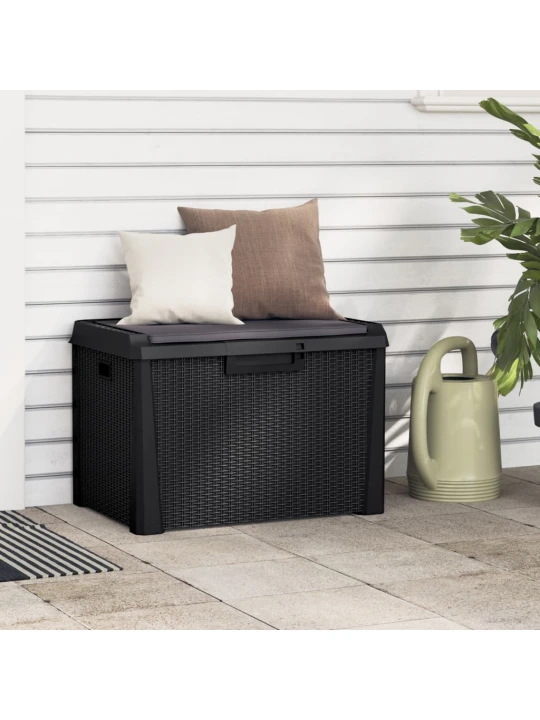 Sodo daiktadėžė su sėdynės pagalvėle, antracito, 125l, PP