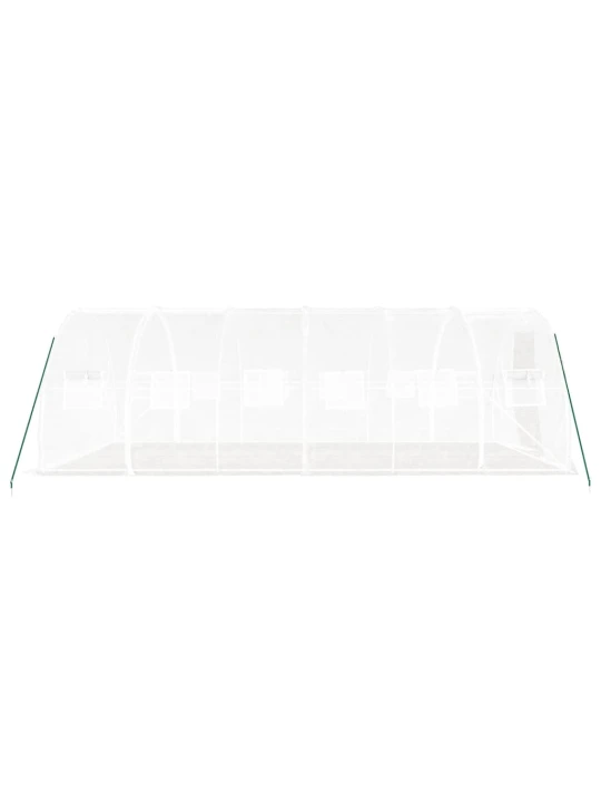 Šiltnamis su plieno rėmu, baltos spalvos, 6x3x2m, 18m²