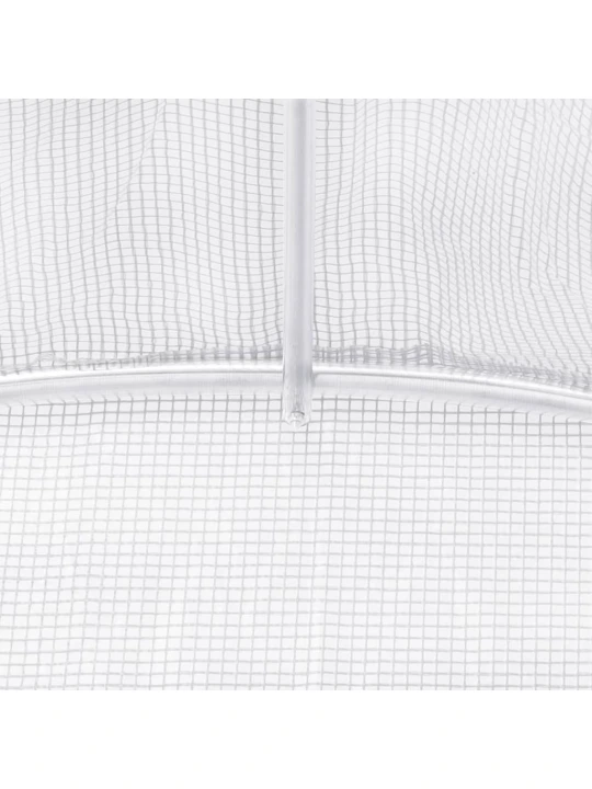 Šiltnamis su plieno rėmu, baltos spalvos, 6x3x2m, 18m²