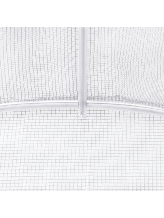 Šiltnamis su plieno rėmu, baltos spalvos, 12x4x2m, 48m²